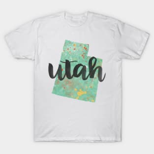 utah - calligraphy and abstract state outline T-Shirt